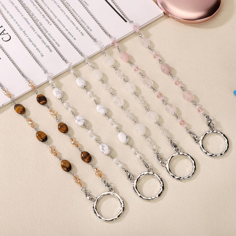 Hongeely Glasses Holder Chain Loop Eyeglasses Necklace Ring for Women Reading Glasses Sunglasses Necklace for Men - Image 5